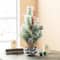 Glitzhome® 21" Flocked Pine & Berries Table Tree